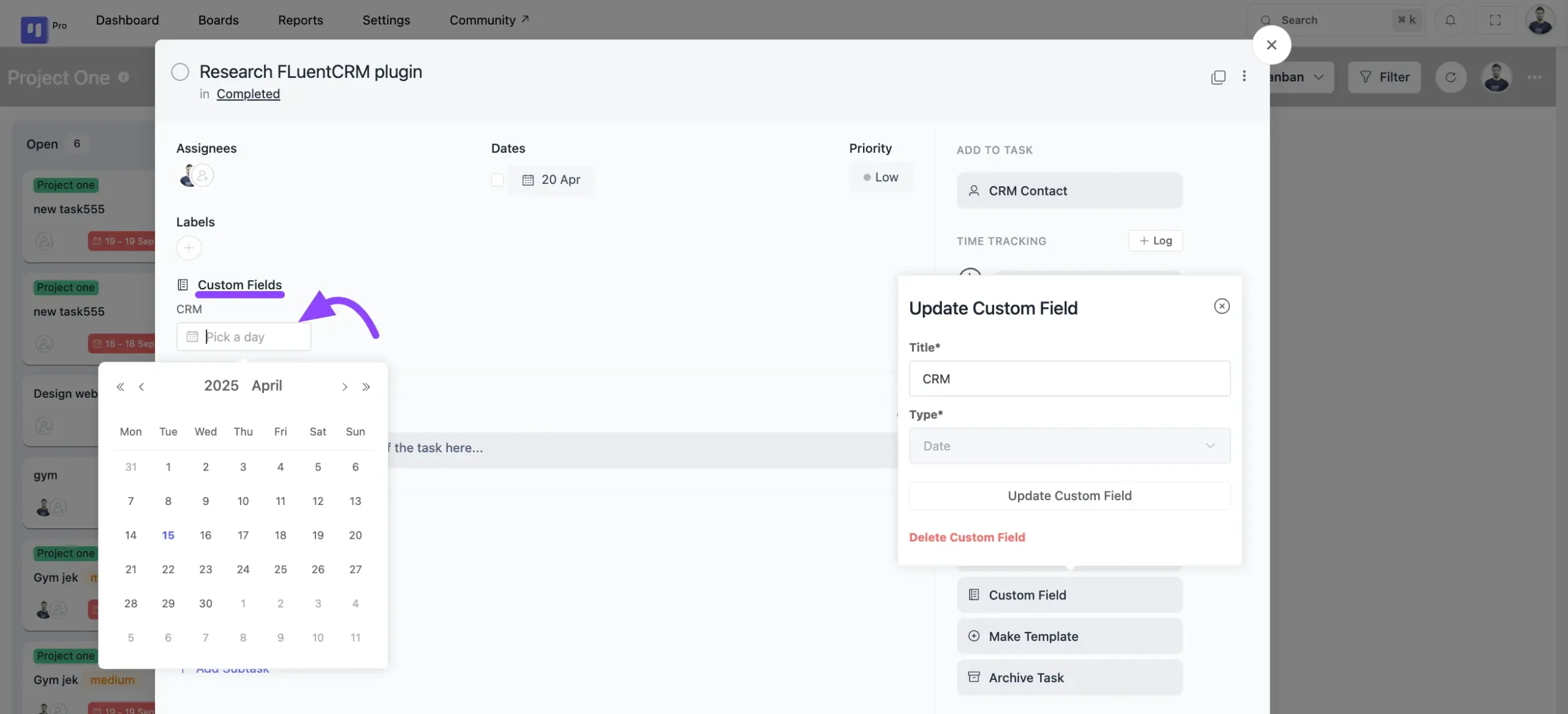 date custom field 07