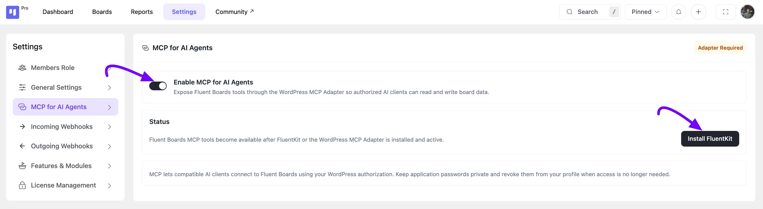 Enabling MCP Toggle Switch