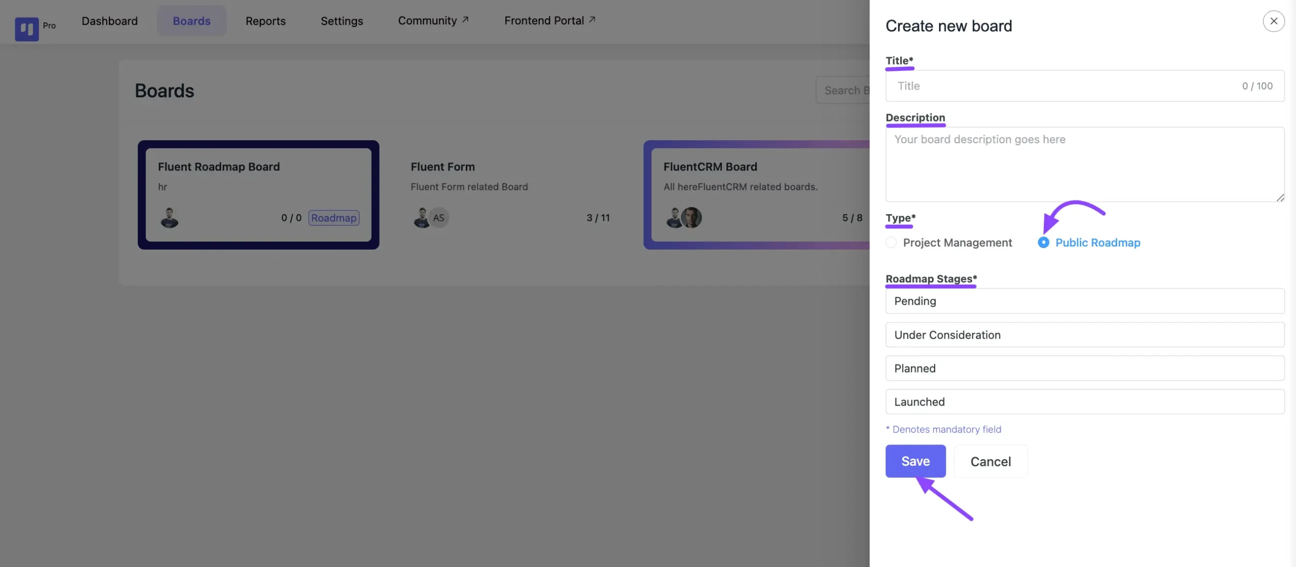 public roadmap